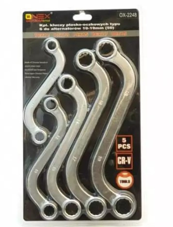 Набор накидных ключей OX-2248, 5 шт (10–19 мм), двухсторонние, высокопрочная сталь Одесса - изображение 3