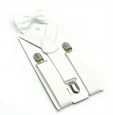 Подтяжки с бабочкой белые Киев - изображение 1