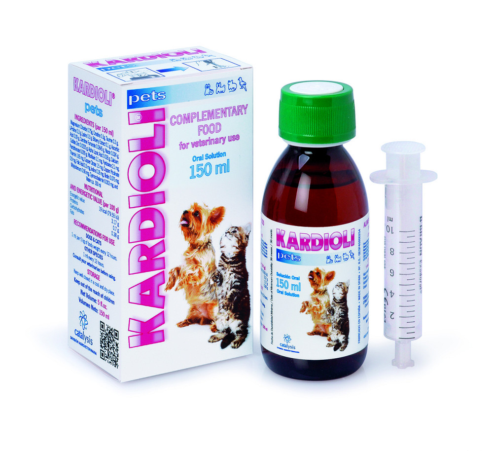 Раствор для собак и кошек Кардиоли Kardioli Pets для здоровья сердца и сосудов 150 мл, Catalysis Винница - изображение 1
