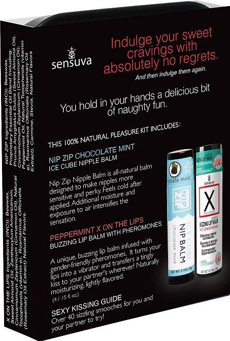 Подарунковий набір Sensuva Lips & Nips Pleasure Kit - Chocolate Peppermint 2 x 4г Sex Aura Київ - фото 2