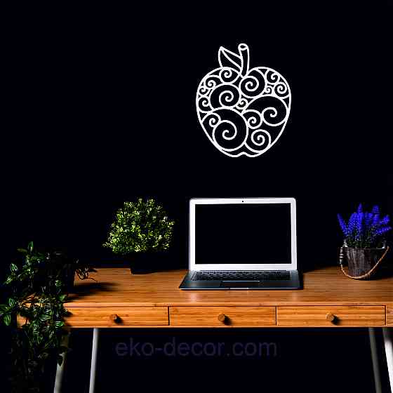 Декоративное настенное Панно «Яблоко» Декор на стену 90*76 см, Белый Киев