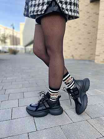 Кроссовки женские M.KRAFT черные натуральная кожа+замша осень-зима 38р.39р. (21042/1) Коломия