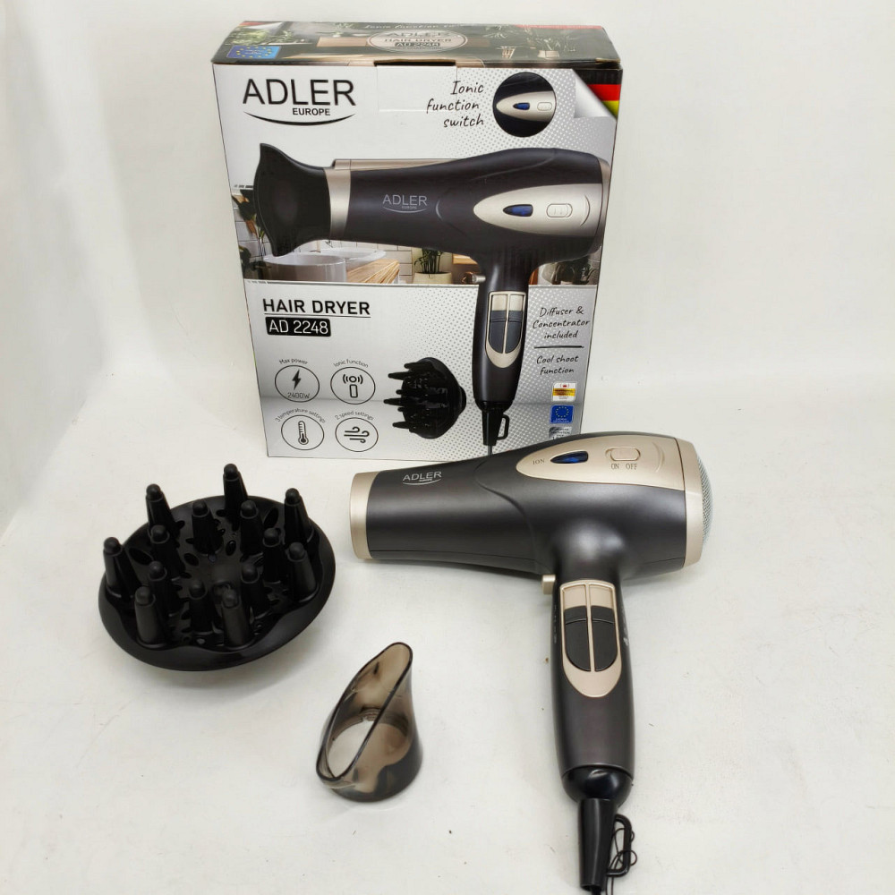 Фен для волосся 2 режими температури Adler, Фен для укладання середнього волосся практичний WZ-78 Львів - фото 7