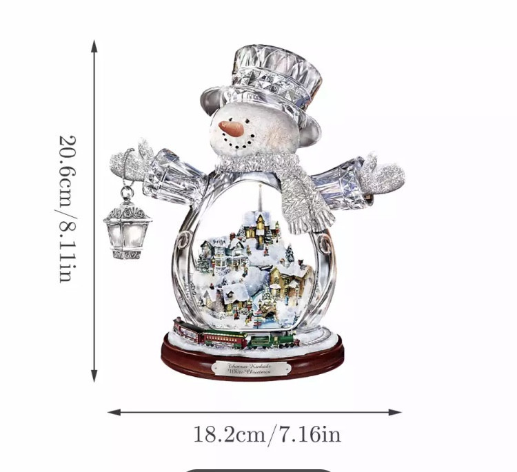 Новорічні наліпки на вікно з 3D ефектом "Сніговик"- розмір стікера 30*20см Київ - фото 1