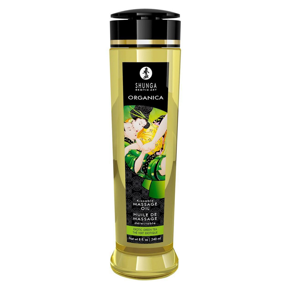 Органическое массажное масло Shunga ORGANICA - Exotic green tea (240 мл) с витамином Е Sex Aura Киев - изображение 1