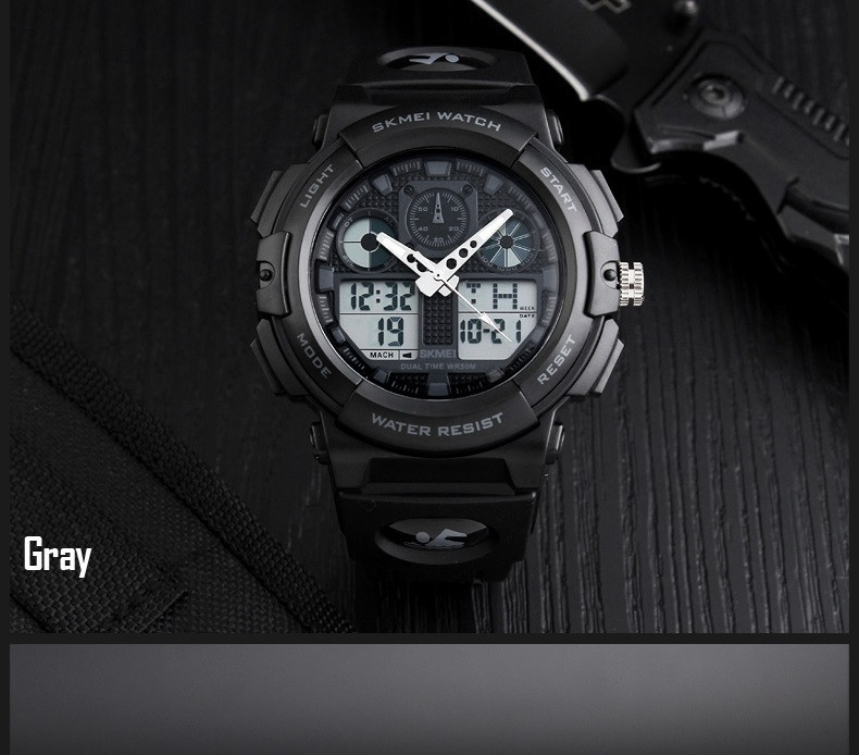 Чоловічий водонепроникний годинник Skmei 1270 Чорний Вінниця - фото 5