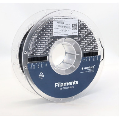 Пластик для 3D-принтера Gembird PETG High Speed, 1.75 мм, 1 кг, black (3DP-PETG1.75HY-01-BK) Винница - изображение 2