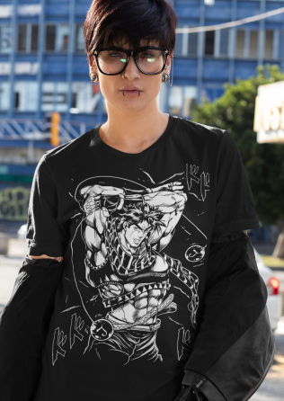 Футболка аниме Джодио Джоестар Джоджо С оверсайз (S/M/L) Черний AnimeJ0697 Днепр