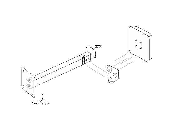 Кронштейн для крепления антенны на стену прямой Киев
