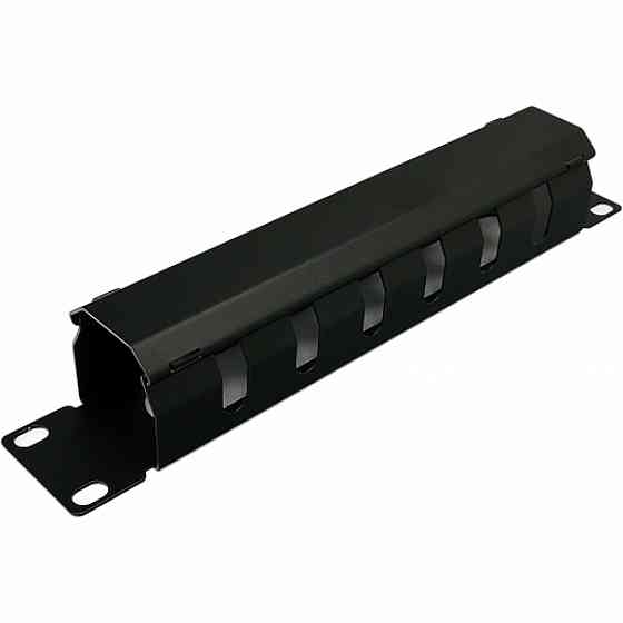 Кабельний організатор CMS 10", 1U перфорований, чорний Київ