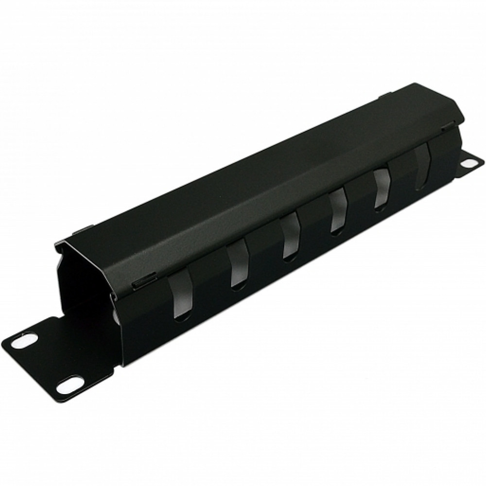 Кабельний організатор CMS 10", 1U перфорований, чорний Київ - фото 1