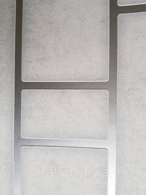 Обои виниловые на флизелине Marburg 31750 Imagine лофт штукатурка под бетон серые полосы фигуры серебром Киев - изображение 1