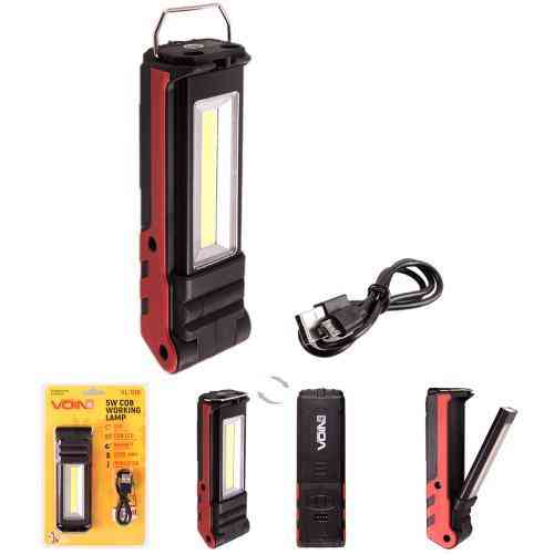 Переносной светильник VOIN VL-106 с COB 5W и двумя XPE 3W, Power Bank 2000mAh, магнит, индикатор заряда Харьков