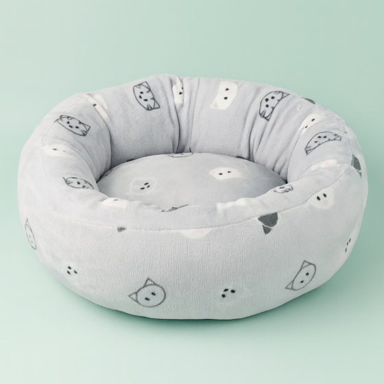 Лежак Trixie для котов Mimi с мордочками серый плюш 50 см Киев