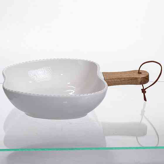 Yiwu Тарілка порцелянова глибока з ручкою Яблуко 25×20×5 (см) Білий ZJH-15-6 Коломия