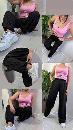 Жіночий стильний повсякденний костюм двоїнка та еластичний мікродайвінг Рожевий, 42/44 Одеса