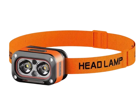 Налобний ліхтар PL-184, YD-08, холодне, тепле, червоне світло, ЗУ Type-C, сенсор Дніпро