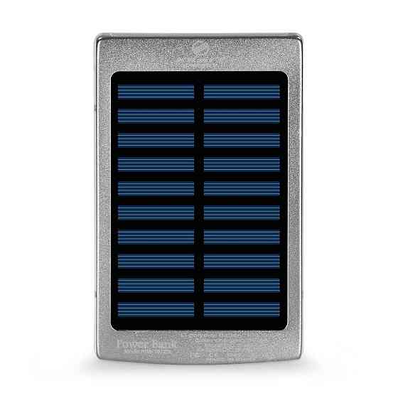 Повербанк з сонячною панеллю 10000mAh Power Bank Kraft KPB-1012SL Silver LED-ліхтар (43-00069) Київ