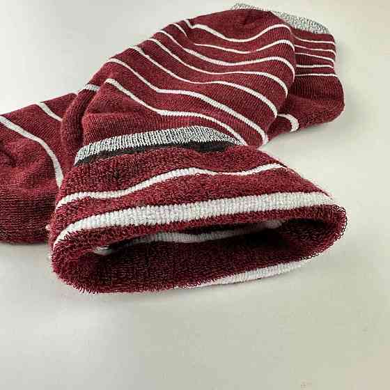 Теплые носки женские классические в полоску с серебром GM Textile Высокие 36-41 Бордовый Сумы