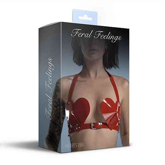 Ліф Серце Feral Feelings - Hearts Bra Red Sex Aura Київ