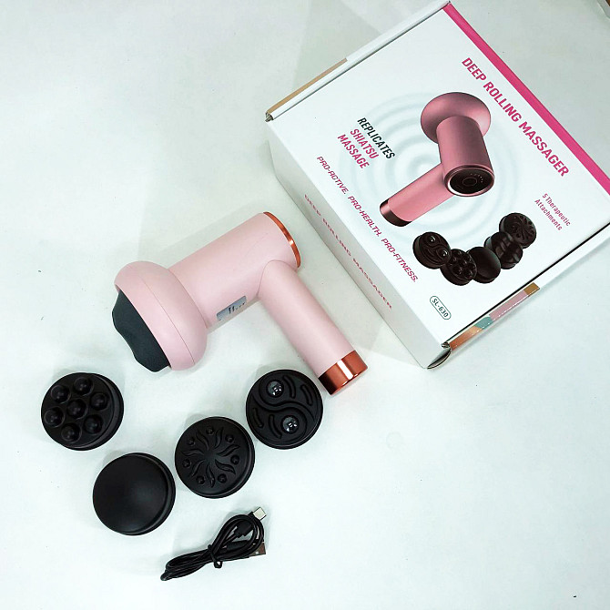 Массажер для тела мощный массажер Deep Rolling Massager, Вибро для шеи Массажер-подушка PD-27 Львов - изображение 5
