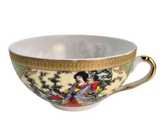 Сервиз кофейный 6 персон из фарфора Зеленый Киев