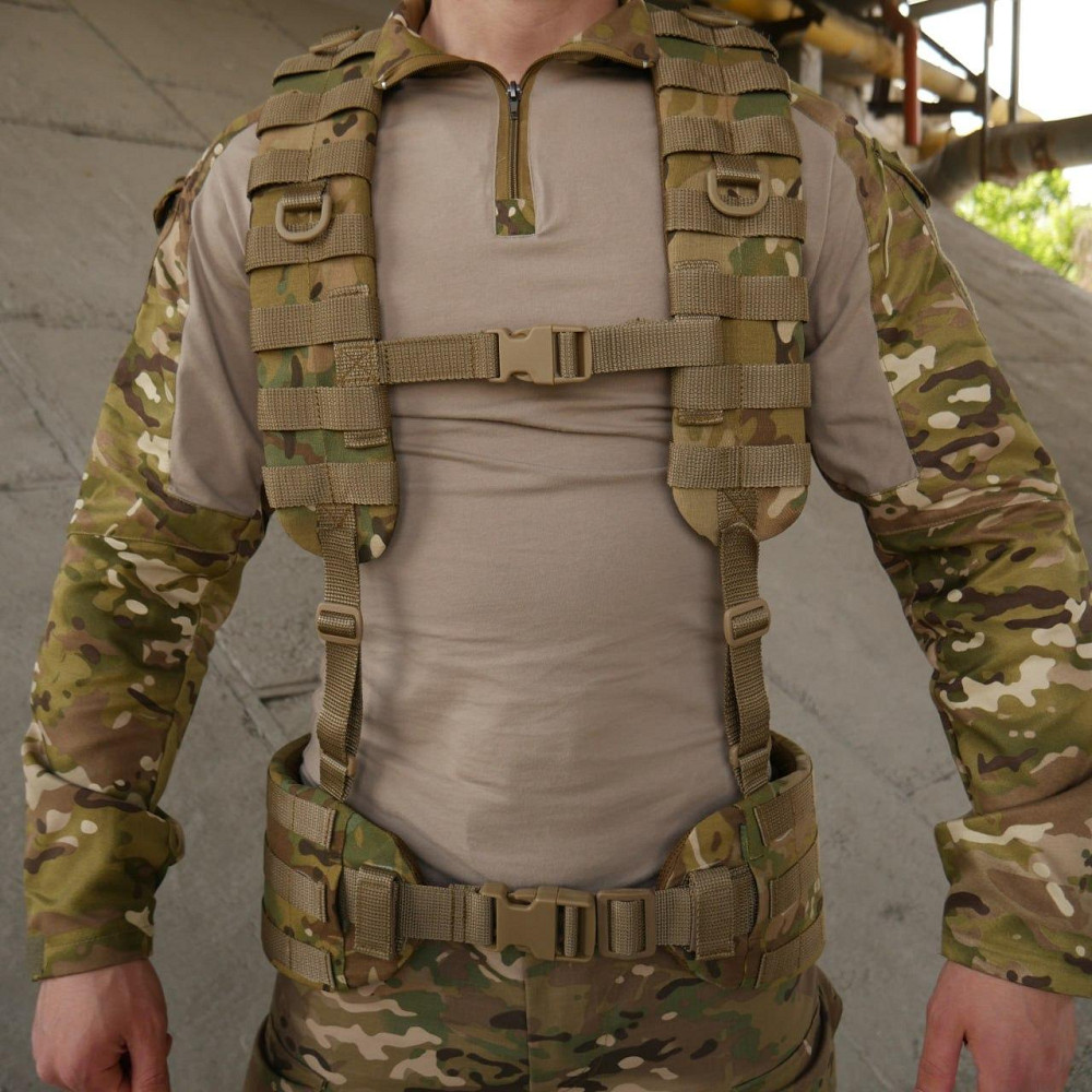 Тактичний рпс розвантажувальний пояс ремінь з лямками чоловічий рпс пояс розгрузка ремінно плечова система мультикикам     WAR Львів - фото 8