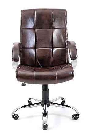 Офісне Крісло Керівника Richman Arizona Madras Dark Brown Хром М3 MultiBlock Коричневий Київ