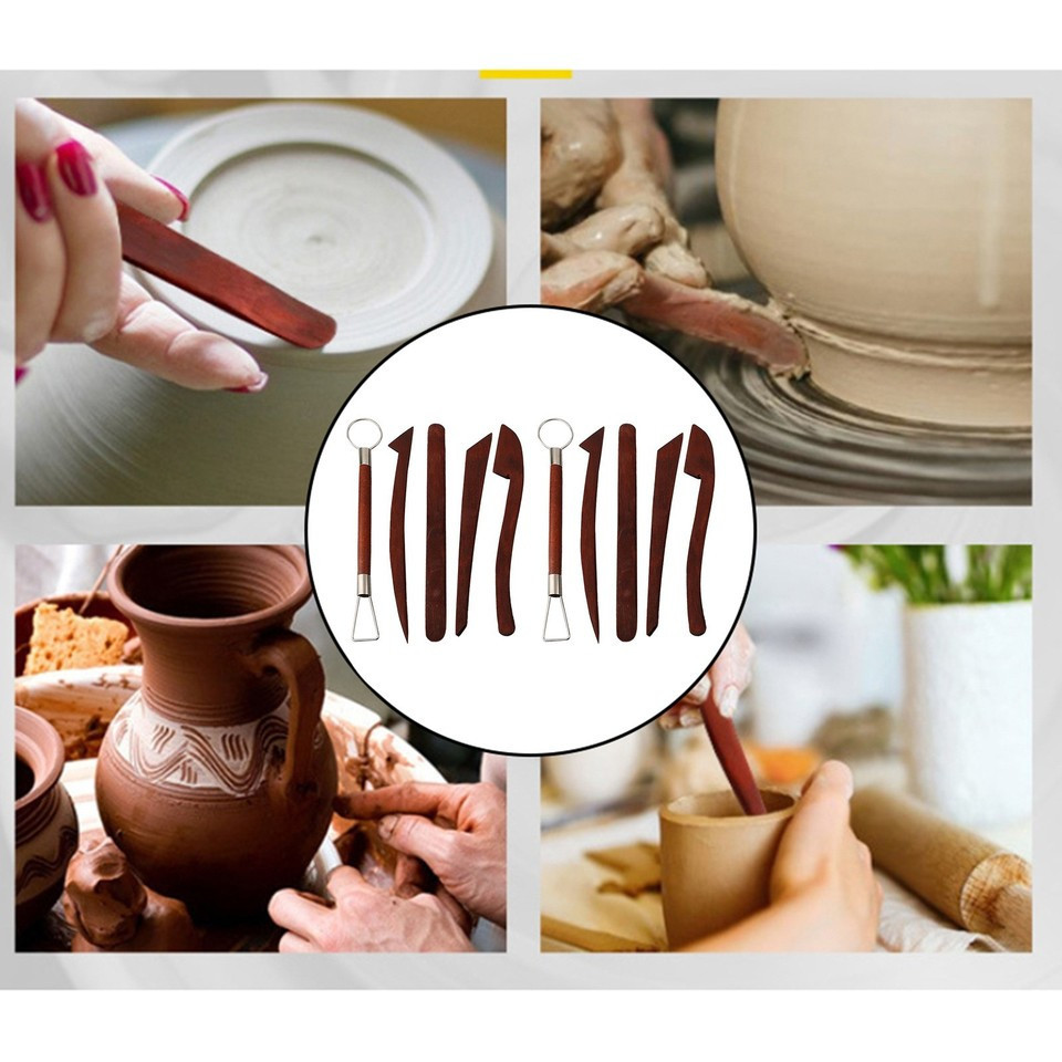 Инструменты для полимерной глины набор 5шт двусторонние деревянные стеки для лепки Киев - изображение 5