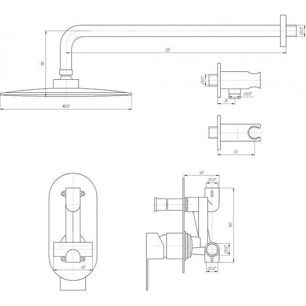 Душова система вбудована TOPAZ BARTS TBG 07205-G-H36 Тернополь - изображение 8