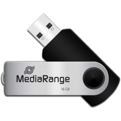 USB флеш накопитель Mediarange 16GB Black/Silver USB 2.0 (MR910) Винница - изображение 2