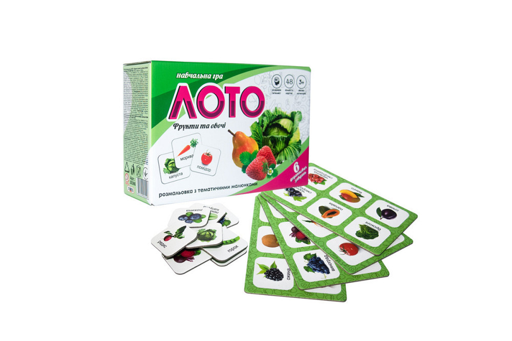 Лото 30366 (укр) "Фрукти та овочі" в кор-ці 17,5-11,8-5,6 см, шт Київ - фото 1