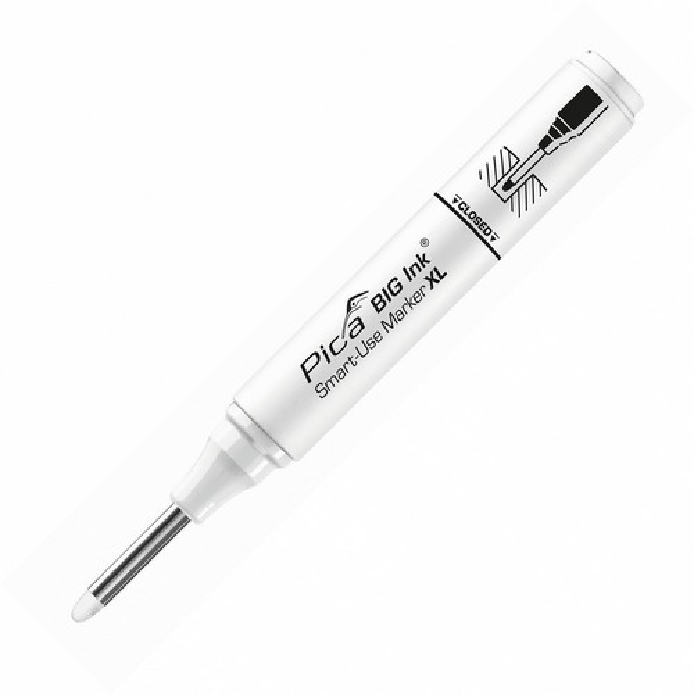 Маркер фірмовий з довгим носиком Pica BIG (170/52) Ink Smart-Use Marker XL, білий Одеса - фото 2