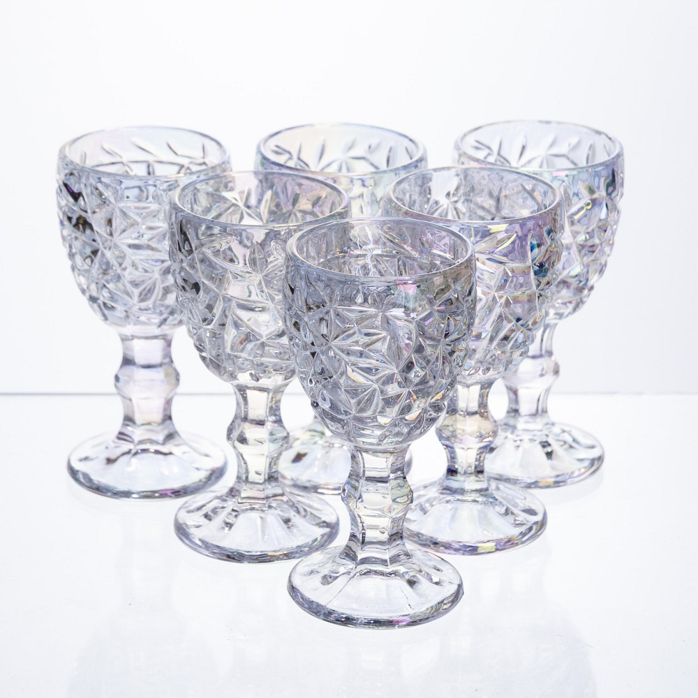 Набір чарок на ніжці 6 штук 50 мл для горілки наливки подарункові чарки скляні HP-19-178 Коломия - фото 1