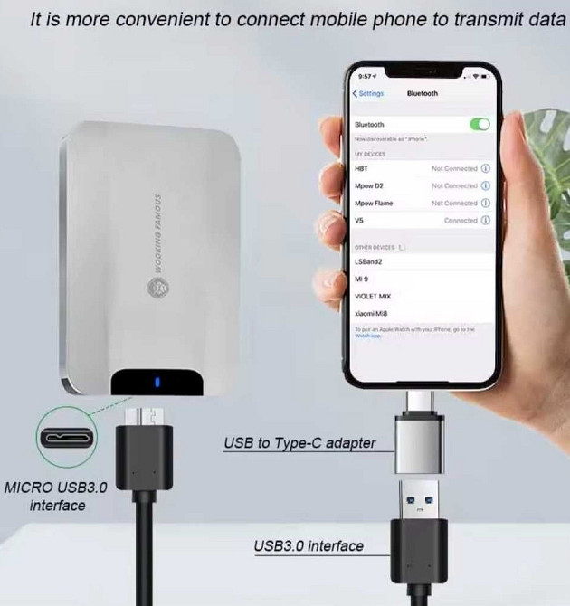 Внешний HDD 1TB | Новый | USB 3.0 | Wooking Famous | Опт/растреб. Киев - изображение 3