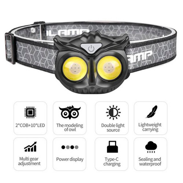 Налобный фонарик с регулируемым ремешком, Фонарь с фиксацией на голове, Мощный фонарь для рыбалки SJ-30 Львов - изображение 11