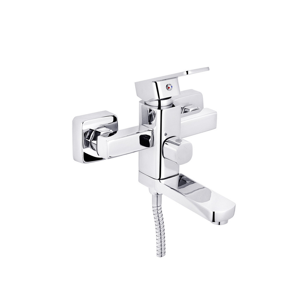 Змішувач для ванни Kroner KRM Ems - C060 з душовим гарнітуром, хром Київ - фото 3