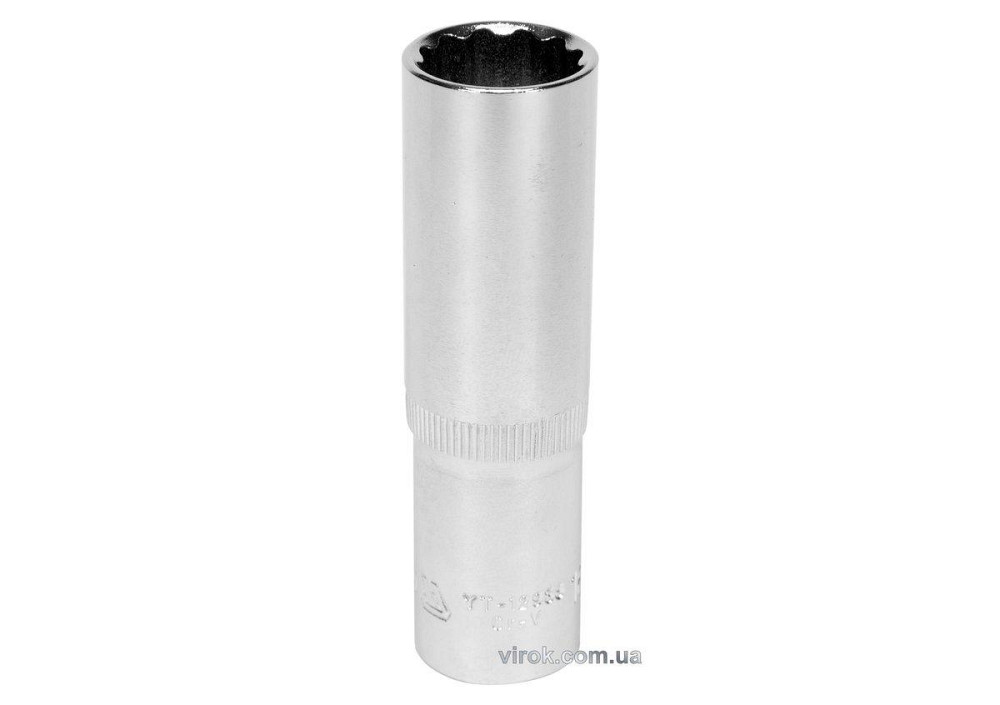 Головка торцева 12-гранна YATO : подовжена, квадрат 1/2", М= 17 мм, L= 77 мм [12/60/120] Одеса - фото 1