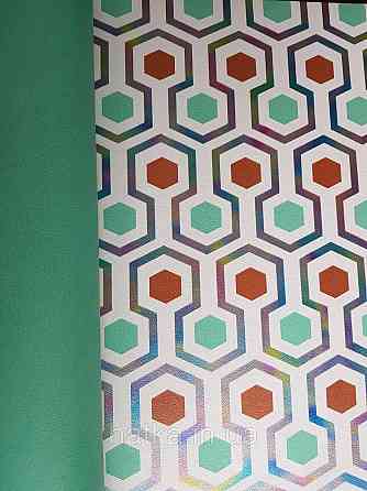 Шпалери флізелінові Decoprint Good Vibes 0.53х10 молодіжні дитячі геометрія смуги фігури коричневі зелені Київ