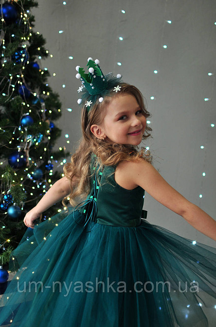 Изумрудное нарядное платье на девочку Зеленое платье елочка Кривой Рог - изображение 7