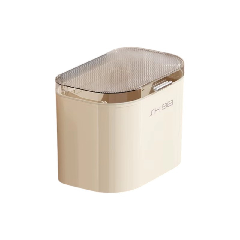 Контейнер для сміття з кришкою, прозорий пластиковий бак, підвісний контейнер для кухні, об'єм 8 л, розмір 26x16x19.5 см Кам'янець-Подільський - фото 4