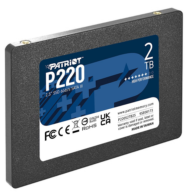 Накопичувач SSD 2TB Patriot P220 2.5" SATAIII TLC (P220S2TB25) Харків - фото 3