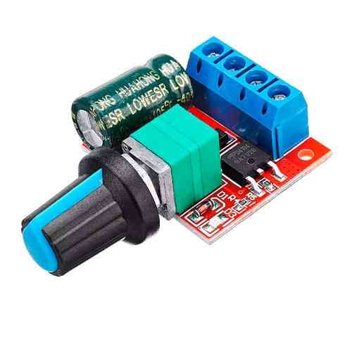 Контроллер оборотов двигателя постоянного тока ШИМ 4.5-35В 5А Mini PWM регулировка 0-100% Киев