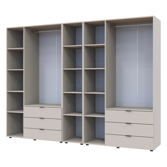 Комплект шаф для одягу Doros Гелар (3 шт.) 270,6х49,5х203,4 см Кашемір (DRS-011252) Львів