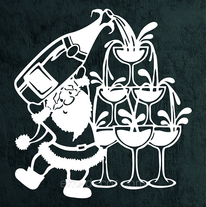 Декоративное настенное Панно «Дед Мороз», Декор на стену 90*84 см Киев - изображение 8