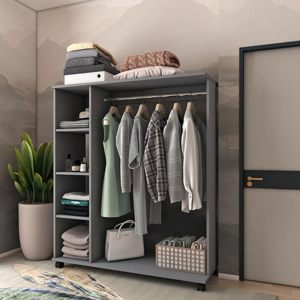 Гардеробная стойка Doros Д1 100х41,6х129,4 см Графит (DRS-011416) Львов - изображение 1