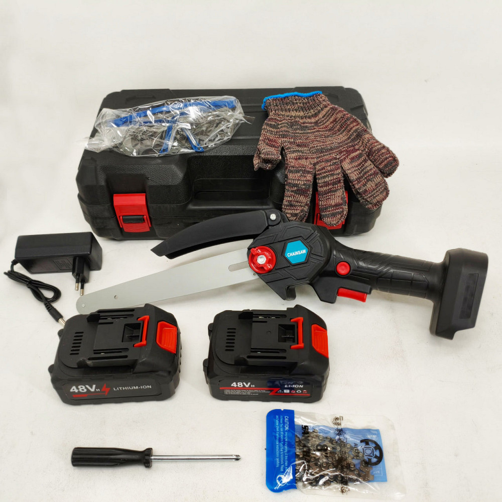 Акумуляторна пила з АКБ і зарядним, Електрична ланцюгова пила для чагарників для саду електрична IY-38 Львів - фото 2