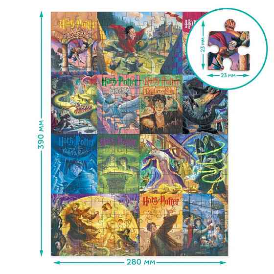 Пазл класичний "Harry Potter Книжкові обкладинки" 200657, 250 елементів Вінниця