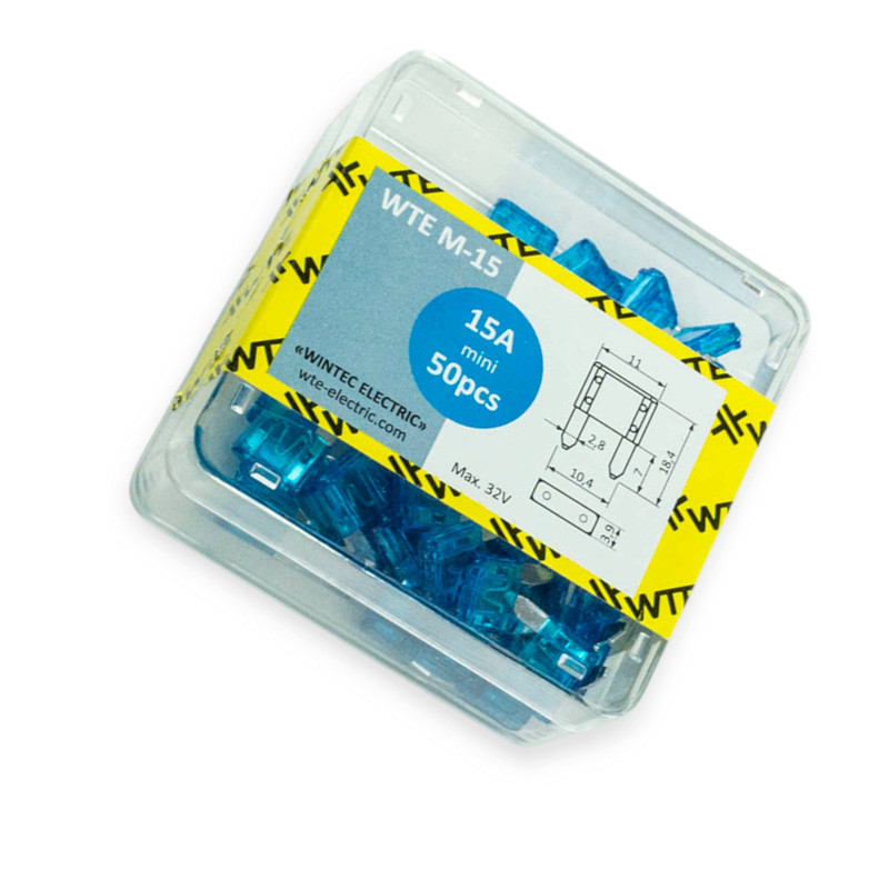 Запобіжники Євро mini (WTE) 15А (коробка 50шт) Мукачево - фото 1