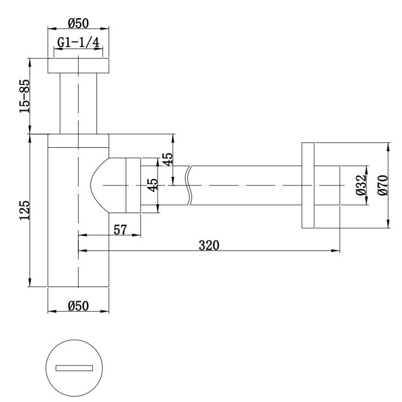 Сифон для умивальника Koer BT-01-05 1 1/4''    ( KR3410 ) 29059 Харьков - изображение 4